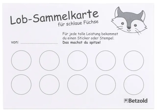 Betzold 757421 Lob-Sammelblock A6 90 Blatt Belohnungskärtchen