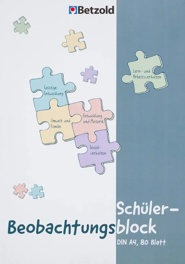 Betzold Schüler-Beobachtungsblock DIN A4 80 Blatt gelocht