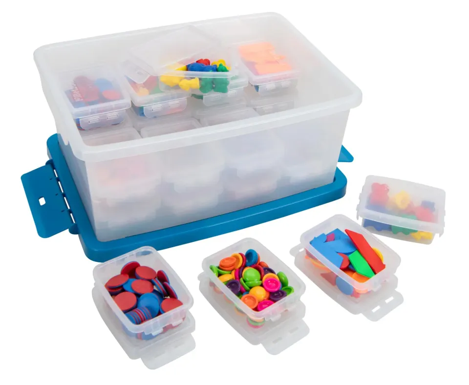 Betzold Aufbewahrungsboxen-Set transparent 25-teilig stapelbar