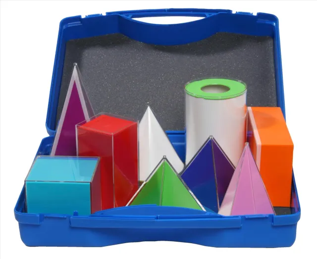 Betzold Geometrie-Körper-Set 9-teilig im Koffer Kunststoff