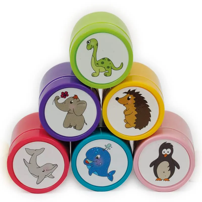 TimeTEX Tiere Dauer-Stempel 62022 Stempelset 6-teilig rot