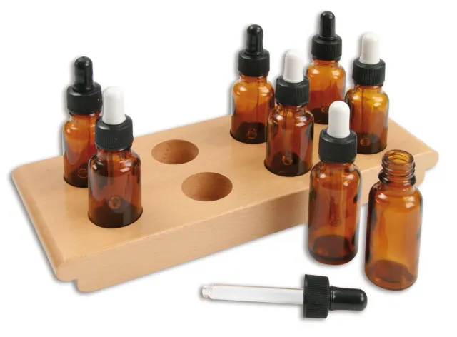 Betzold Montessori Geschmacksgläser 8x20 ml mit Tablett