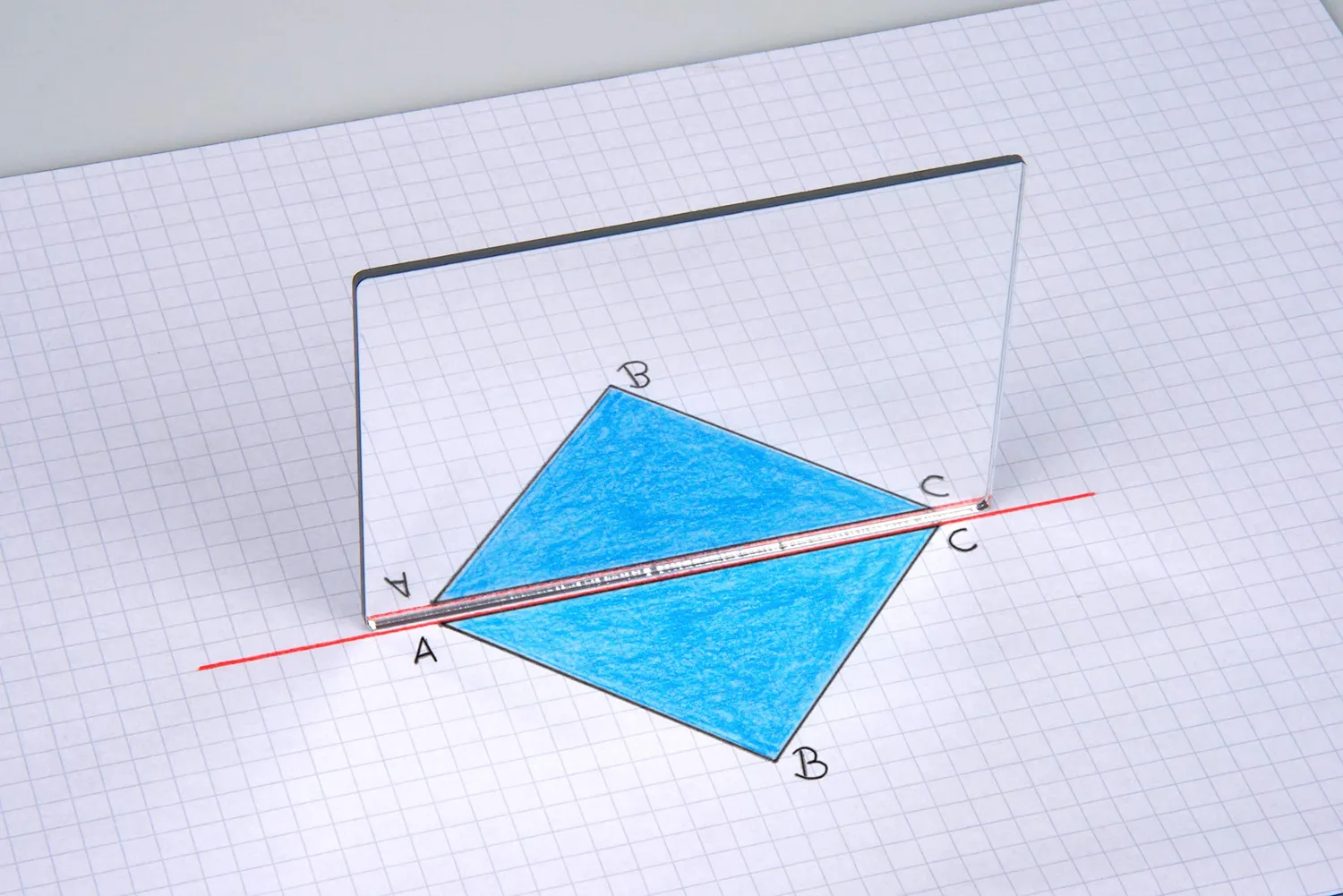 Betzold Geometrie-Spiegel Set Symmetrie-Spiegel aus Kunstglas