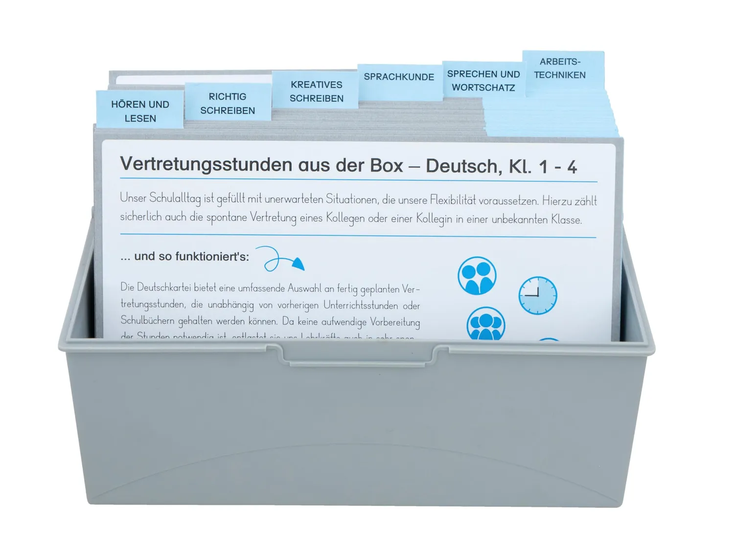 Betzold Vertretungsstunden Box Deutsch Klasse 1-4 80 Karten