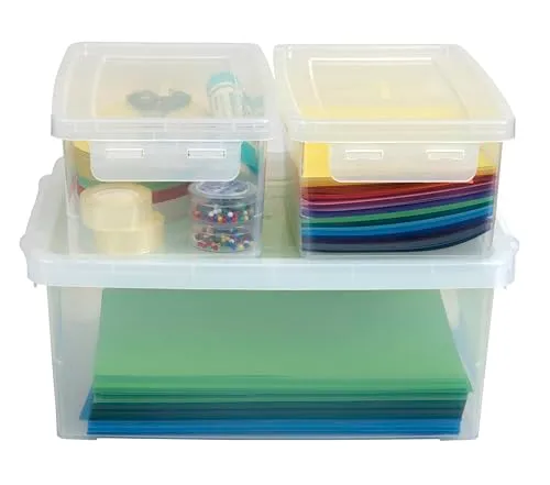 Betzold Aufbewahrungsboxen 3-tlg transparent stapelbar