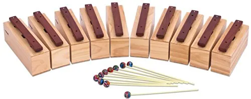 Betzold Bass-Klangbausteine 10er-Set mit Schlägeln c-c1