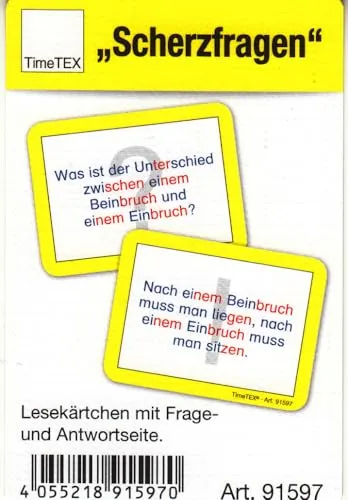 TimeTEX Scherzfragen-Kärtchen 110-teilig im Etui