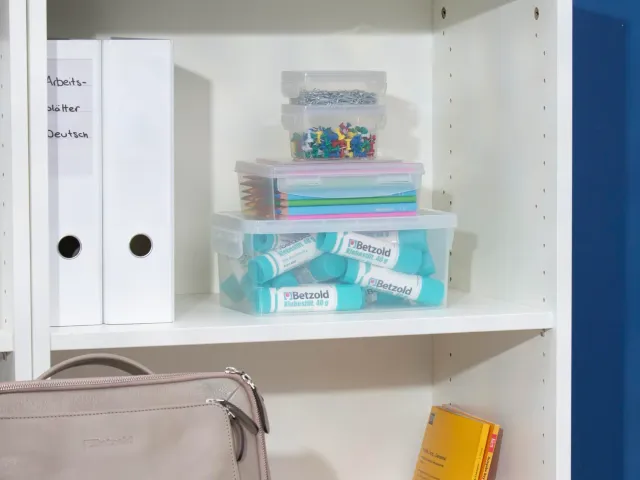 Betzold Aufbewahrungsboxen Kunststoff transparent 4er-Set