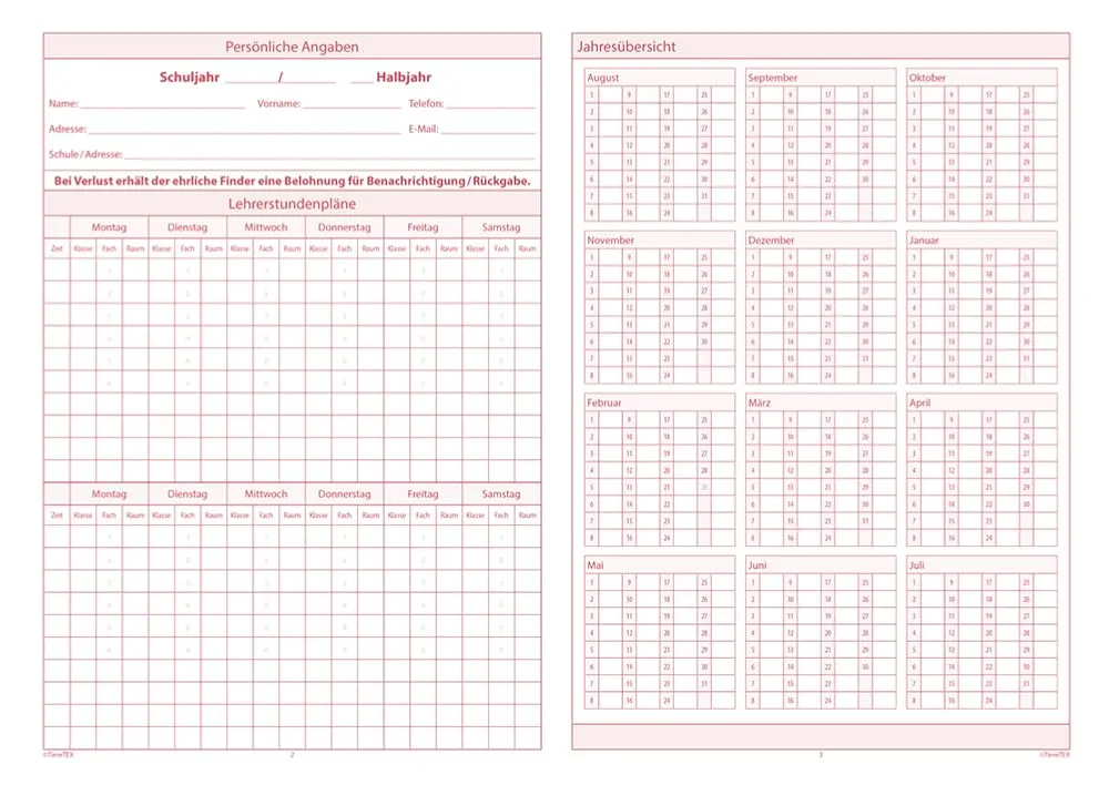 TimeTEX Schul-Notenheft 32 Seiten