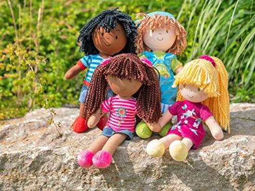 Betzold Stoffpuppen Kuschelpuppen-Set 4-teilig 30 cm