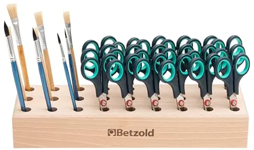 Betzold Pinselhalter Scherenständer Holz 27 Bohrungen