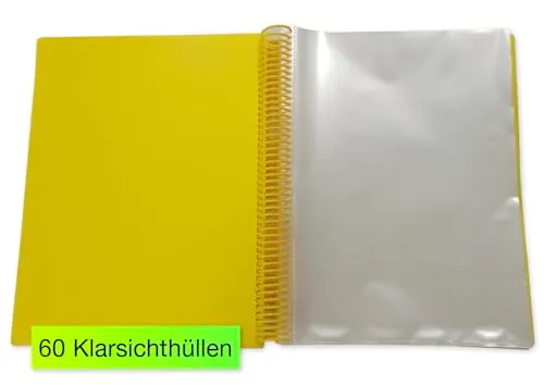 TimeTEX Sichthüllen-Mappe A4 60 Hüllen Spiralbindung