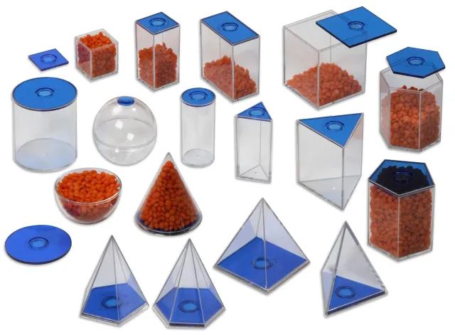 Betzold Klassensatz Füllkörper 7+1 Geometrie-Set Plexiglas