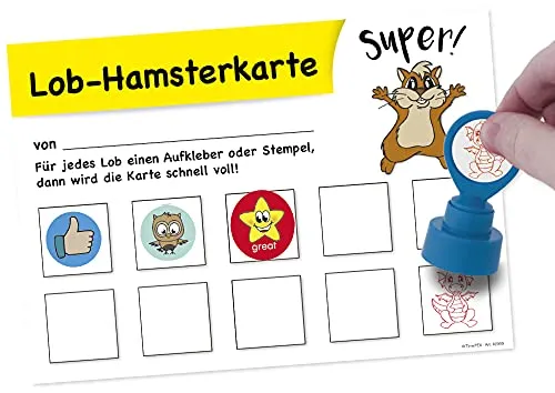 TimeTEX Lob-Hamsterkarte 62959 A5 Belohnungskarten 25 Stück