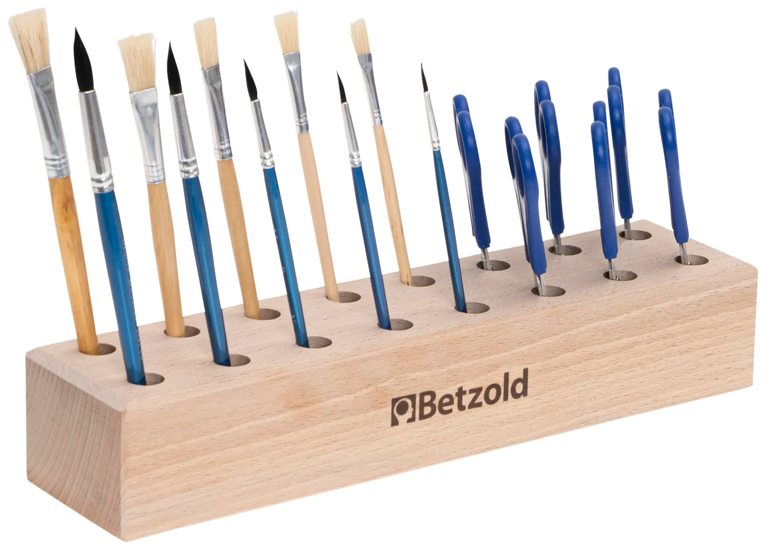 Betzold Scherenständer Holz für 16 Scheren Naturholz