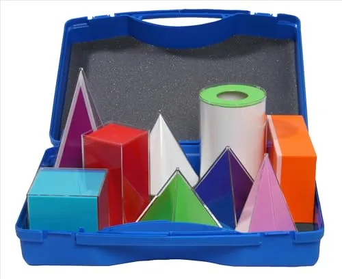Betzold Geometrie-Körper-Set 9-teilig im Koffer Kunststoff