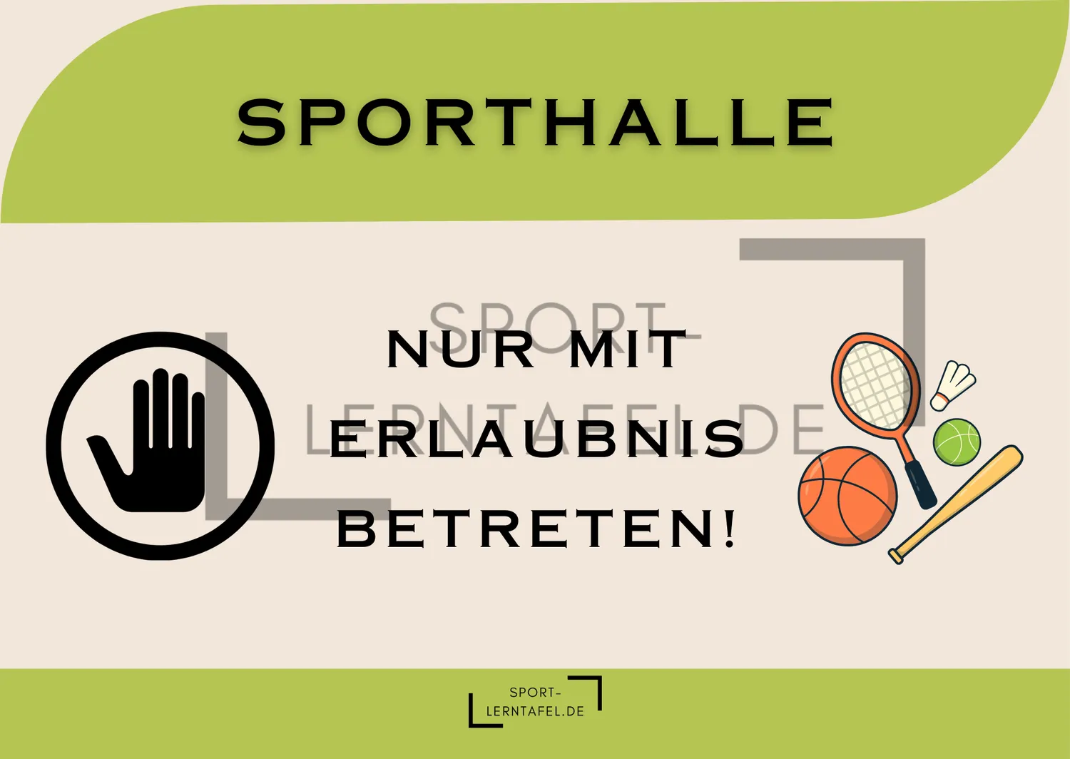 Sportlerntafel Beschriftung Aufkleber DIN A4