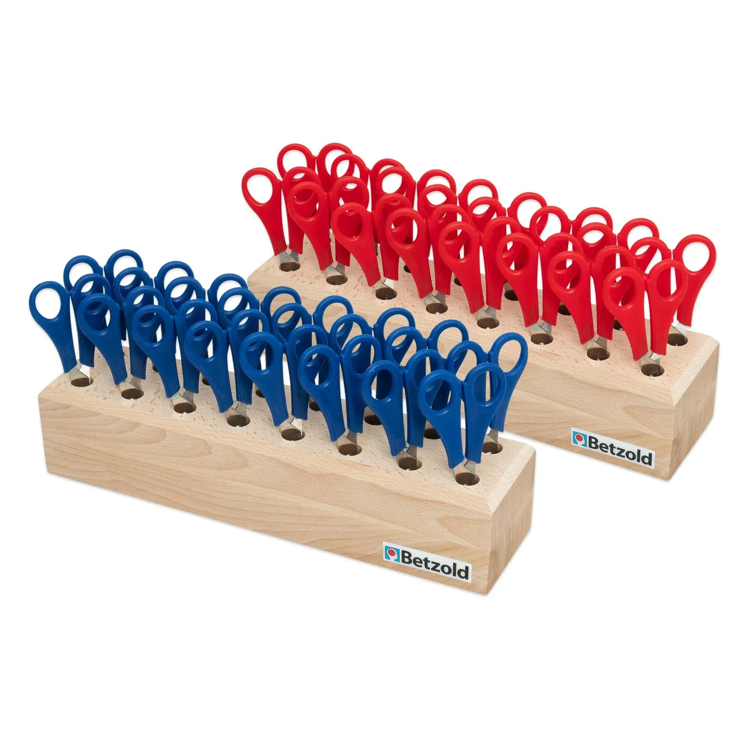 Betzold 80523 Bastelscheren 16 Stück Holzständer