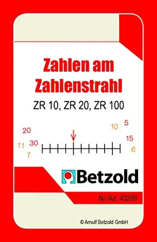 Betzold Übungskarten Zahlen am Zahlenstrahl 48er-Set ZR 100