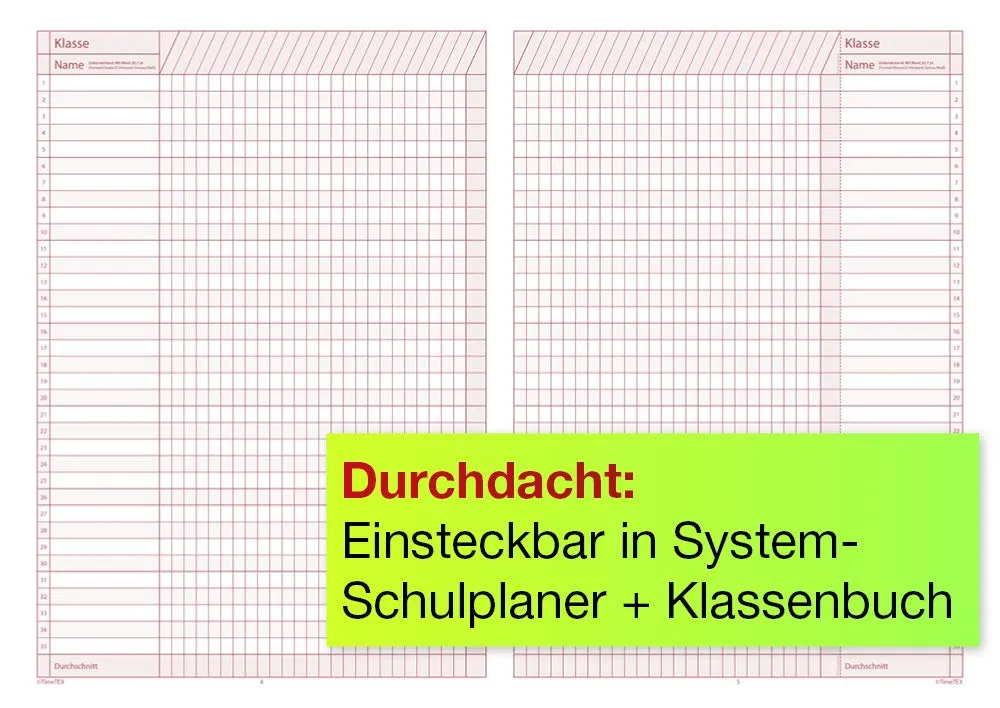 TimeTEX Schul-Notenheft Heft