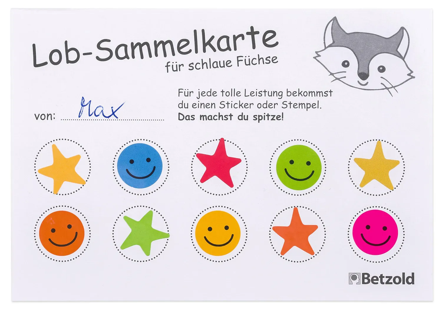 Betzold 757421 Lob-Sammelblock A6 90 Blatt Belohnungskärtchen
