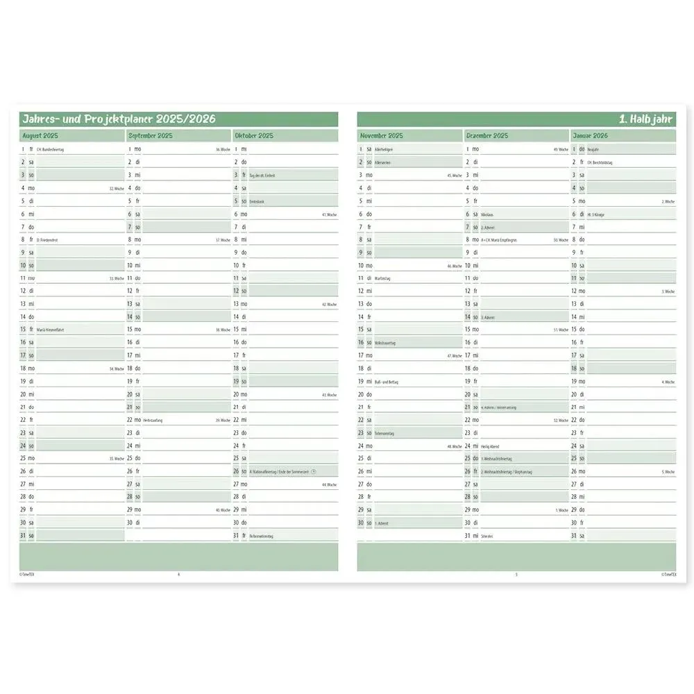 TimeTEX Design-Schulplaner Lehrerkalender 26/27