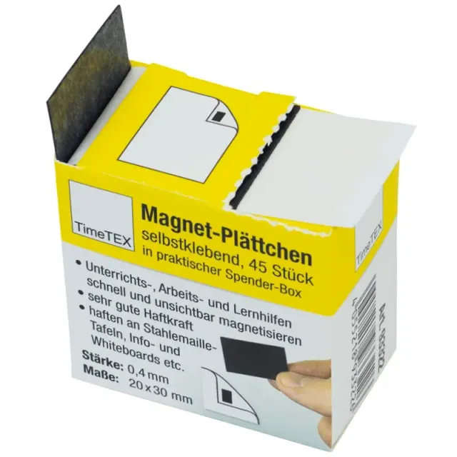 TimeTEX Takkis Magnetplättchen selbstklebend 45er Spenderbox