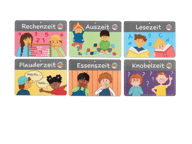 Betzold Zwischenzeiten Schilder 6 Stück beschriftbar