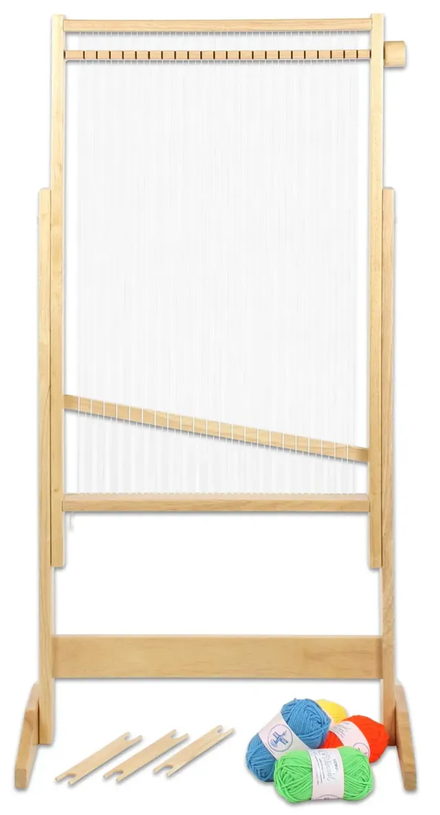 Betzold Holz-Webrahmen groß 80 x 48,5 cm mit Zubehör