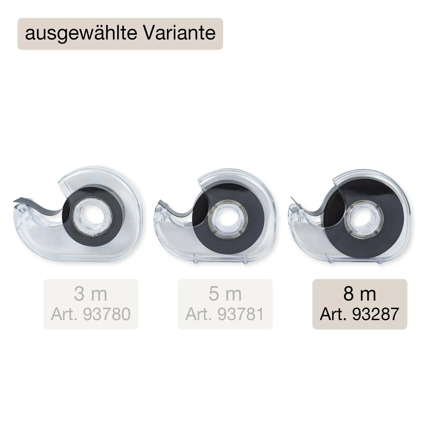 TimeTEX Magnetstreifen-Abroller selbstklebend 19 mm x 8 m