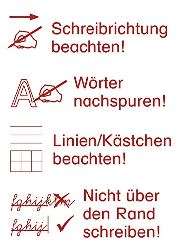 TimeTEX Perpetuum Siebdruck-Stempel 62306 4er-Set rot