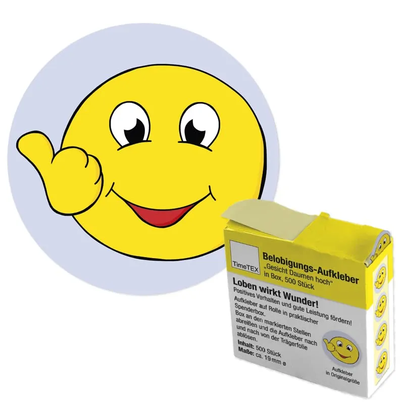 TimeTEX Belobigungs-Aufkleber in Spenderbox