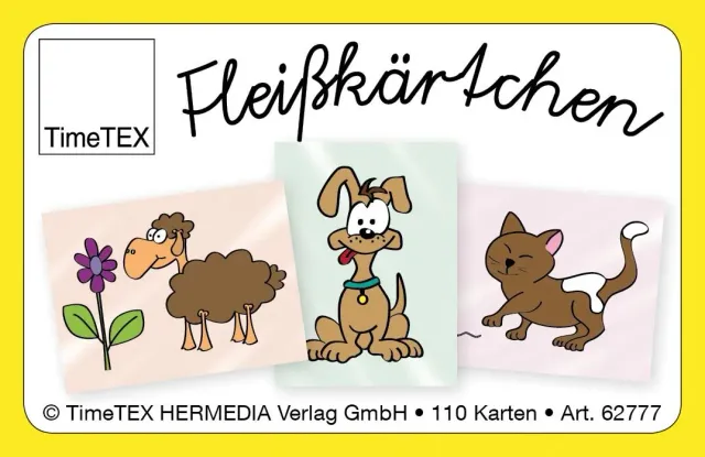 TimeTEX Fleißkärtchen 110-teilig im Etui 10 Motive