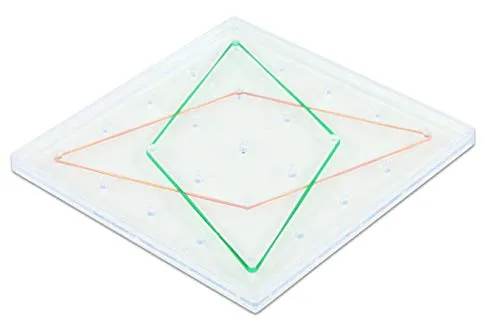 Betzold Geometrie-Boards F Geobrett 30er-Set transparent mit Box