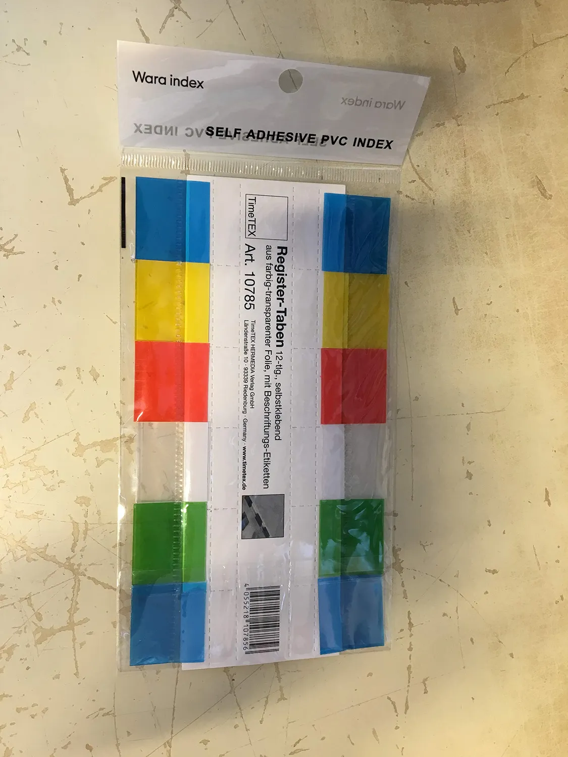 TimeTEX Register-Tab Reiter 12-teilig A4 selbstklebend