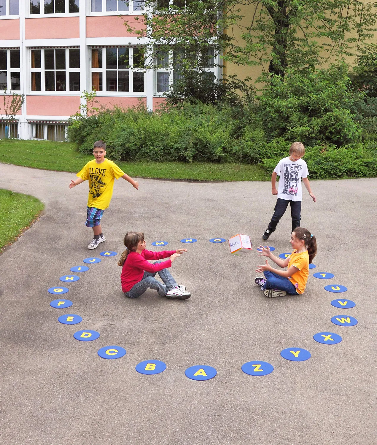 Betzold Buchstaben-Matten 26 Stück Buchstabenmatten blau rutschfest