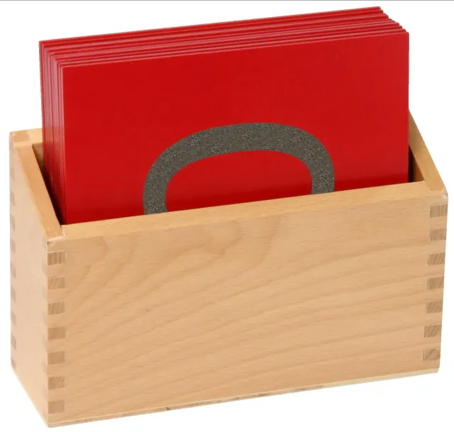Betzold Fühl- und Tastplatten Sandpapier-Ziffern 0-9 Holzkasten