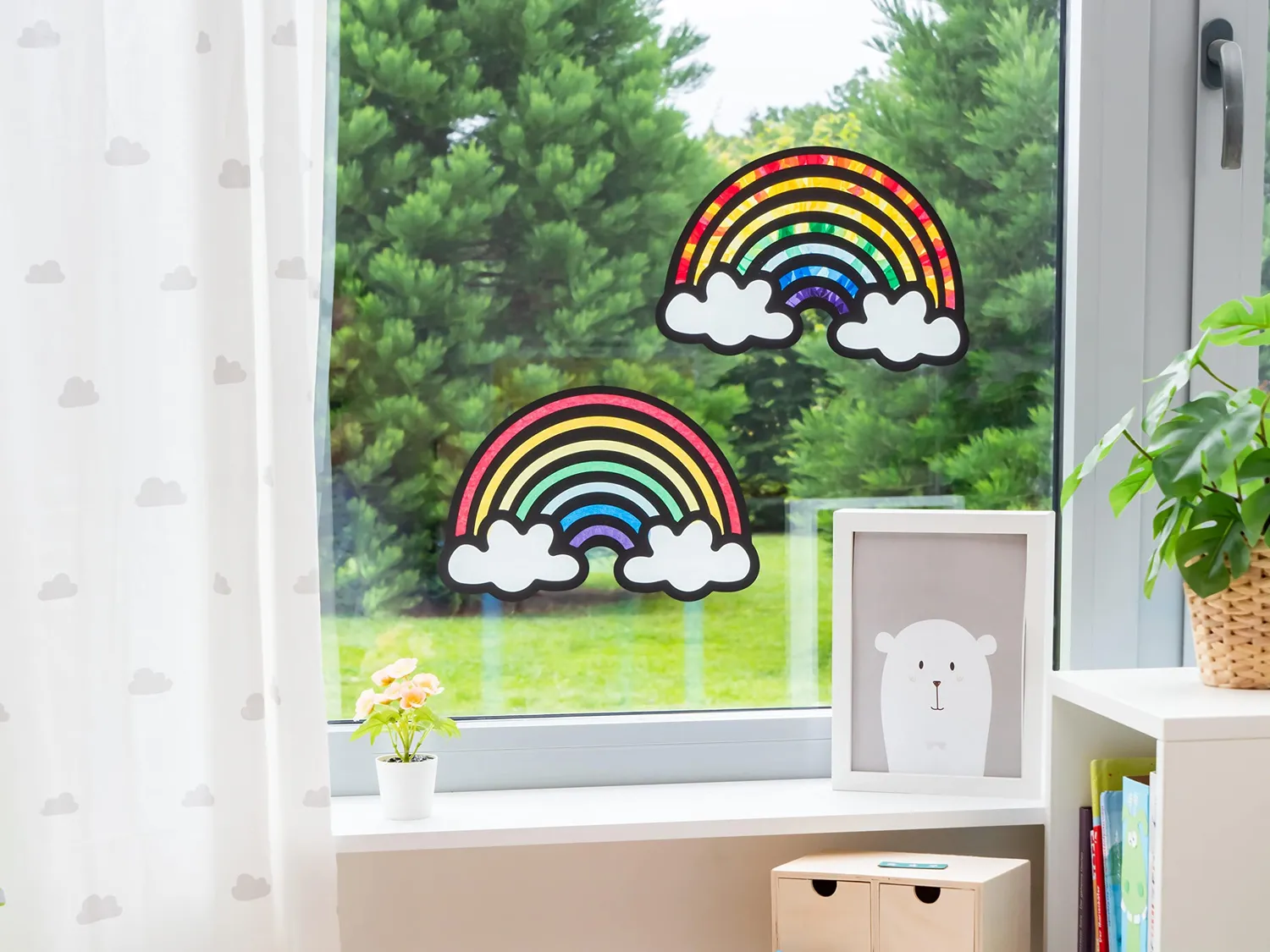 Betzold Fensterbilder Regenbogen Bastelset 24 Bilder 8-farbig