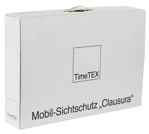 TimeTEX Clausura Mobil-Sichtschutz weiß 15 Stück