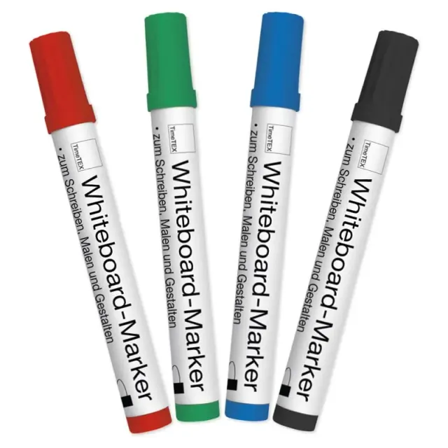 TimeTEX Whiteboard-Marker 4er-Set Rundspitze 1-4 mm