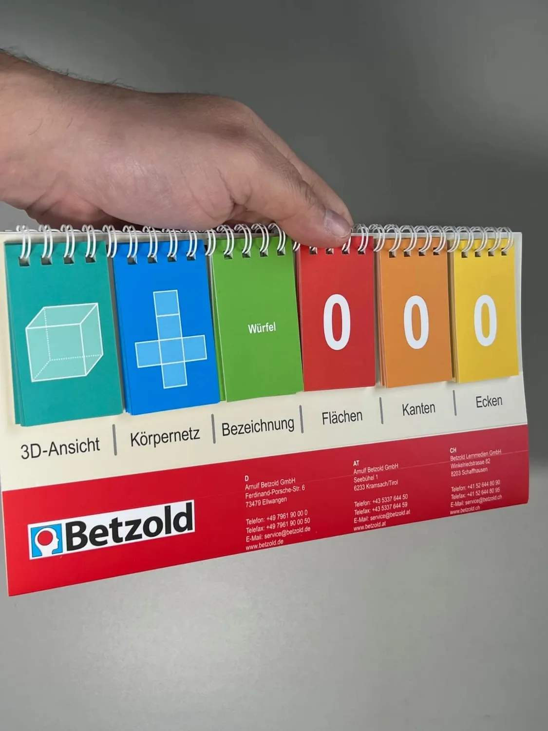 Betzold Geometrie-Körper-Flip geometrische Körper 12-teilig Karton