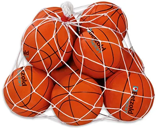 Betzold Basketball-Set Größe 5 10 Bälle mit Netz griffig