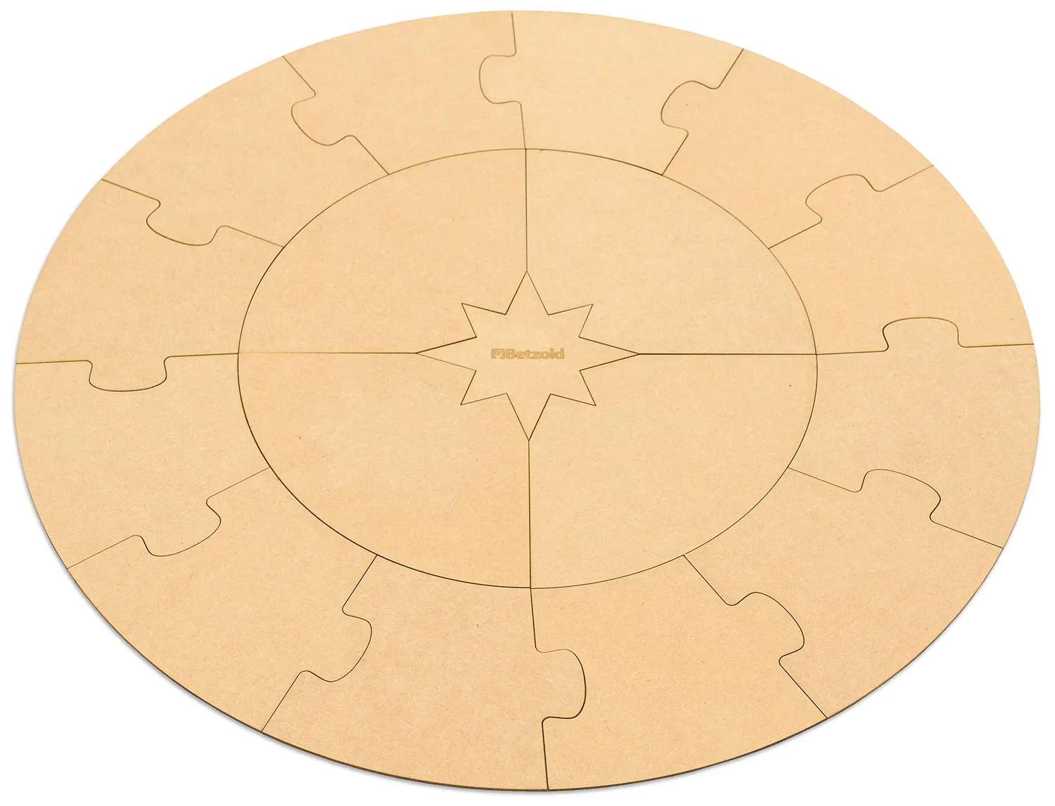 Betzold Montessori Jahreskreis Holz Ø 70 cm 17-teilig