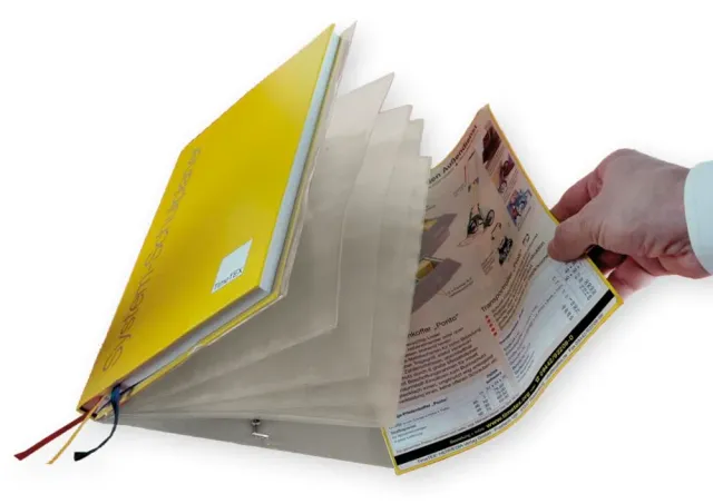 TimeTEX Aufsteck-Hüllenmappe A4-Plus transparent 5 Fächer
