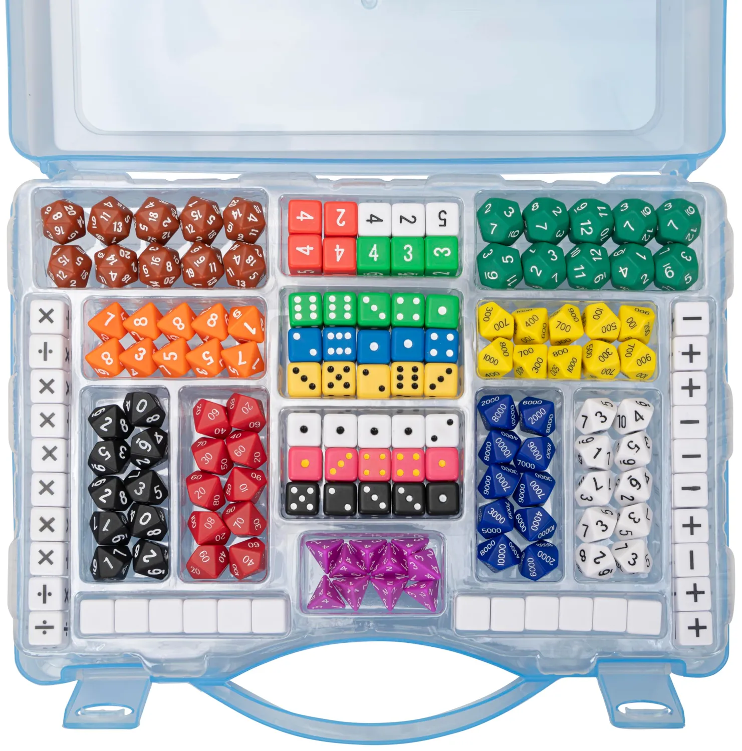 Betzold 82054 Würfelkoffer 162 Würfel im Koffer bunt
