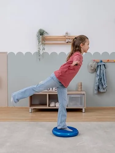 Betzold Balancekissen 33 cm genoppt mit Pumpe luftgefüllt