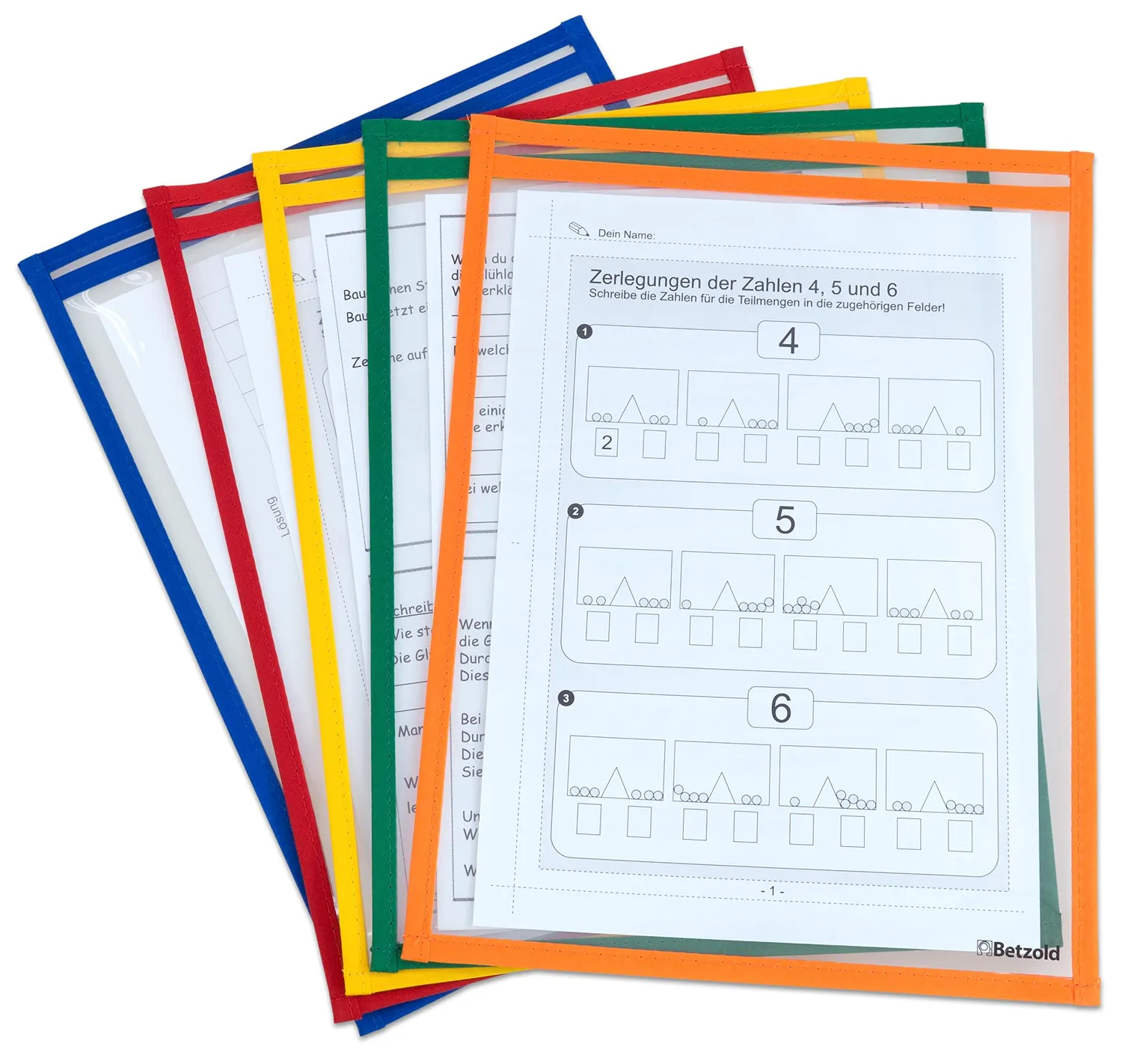 Betzold Lerntaschen DIN A4 transparent wiederverwendbar