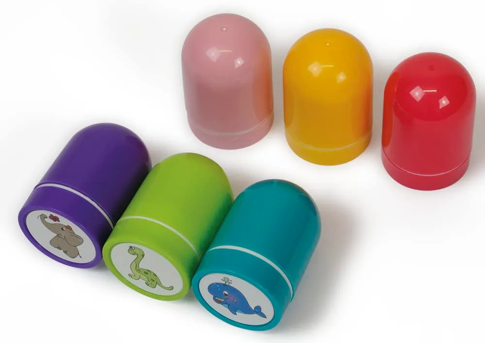 TimeTEX Tiere Dauer-Stempel 62022 Stempelset 6-teilig rot