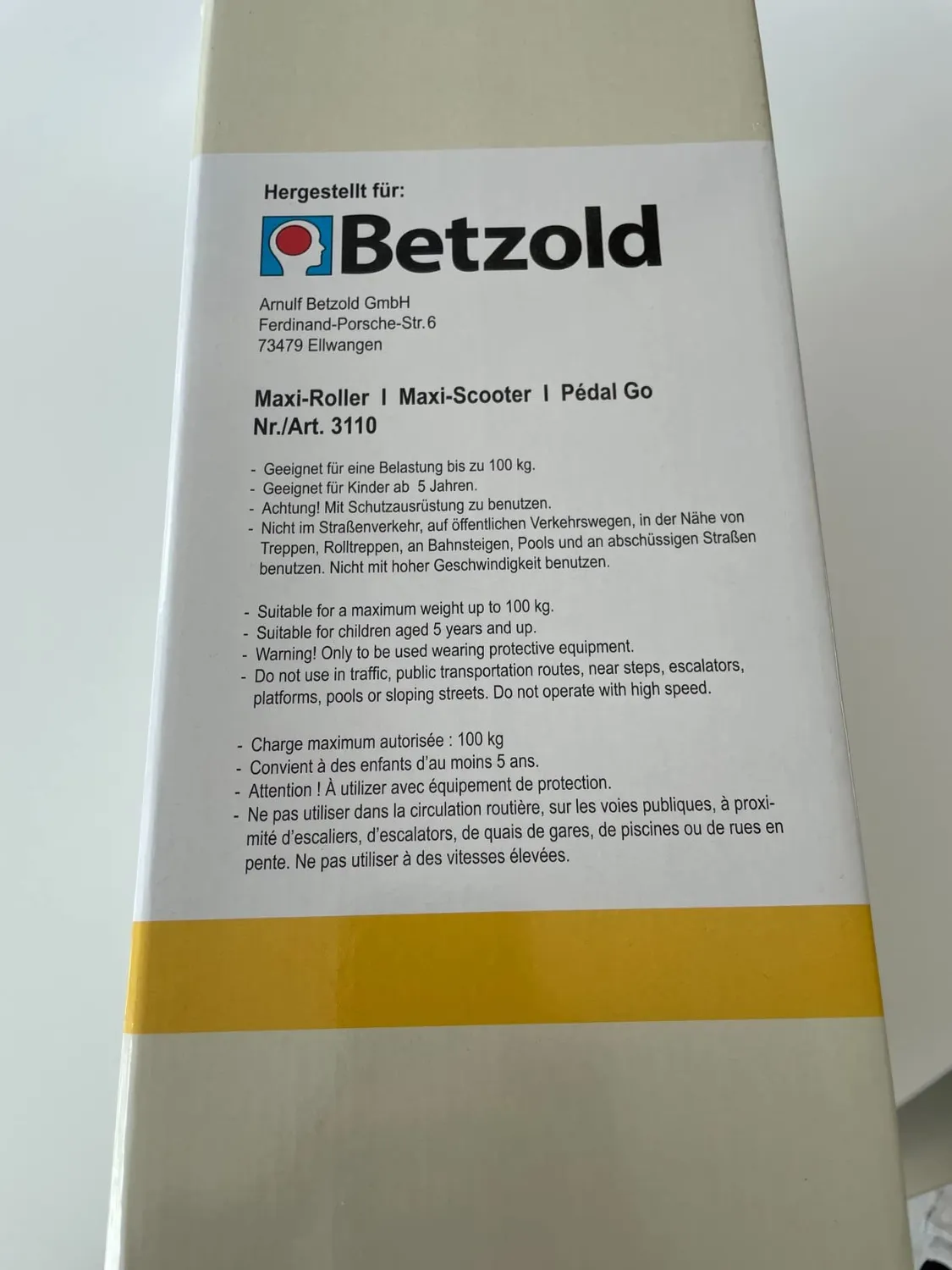 Betzold Maxi-Roller mit 6 Rollen Kinderfahrzeug