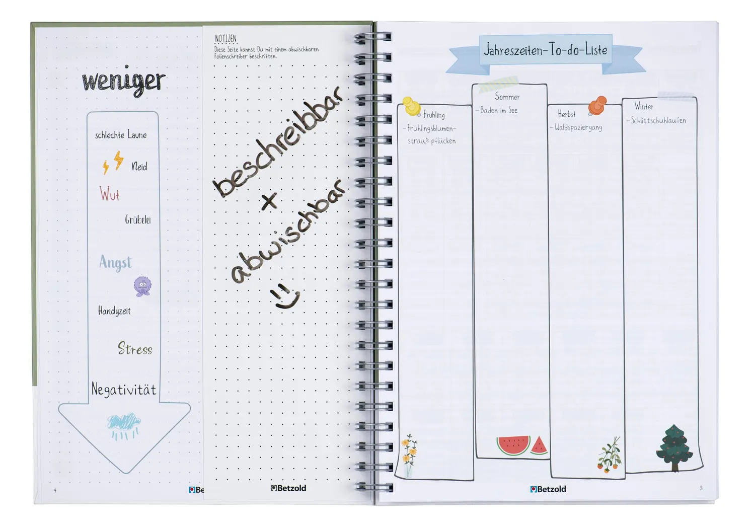 Betzold Design-Schulplaner DIN A4 Ringbuch Lehrerkalender illustriert